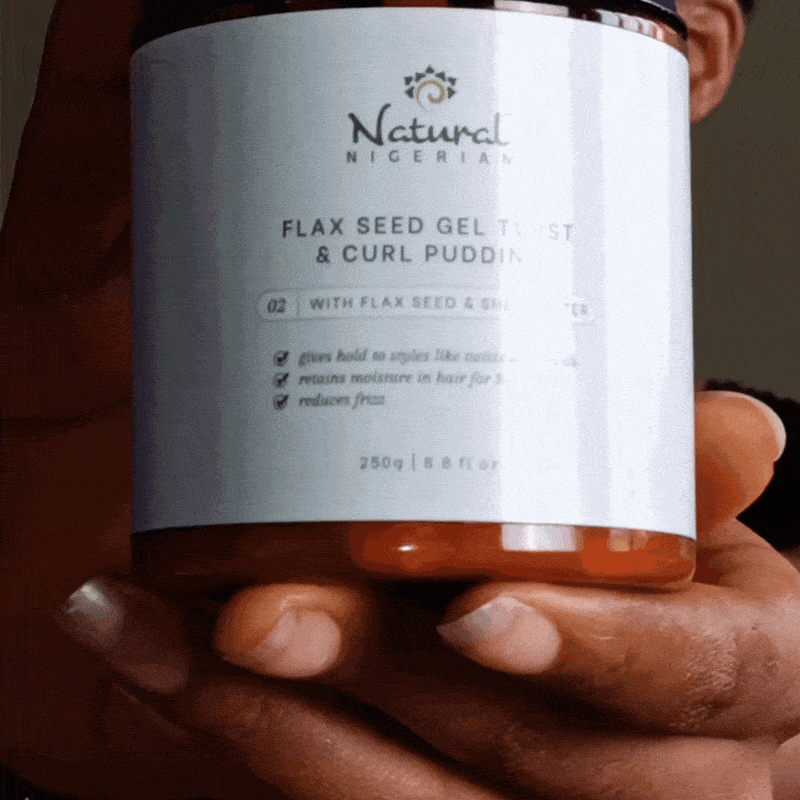 Natural Nigerian™ Flax Seed Gel Twist and Curl Pudding