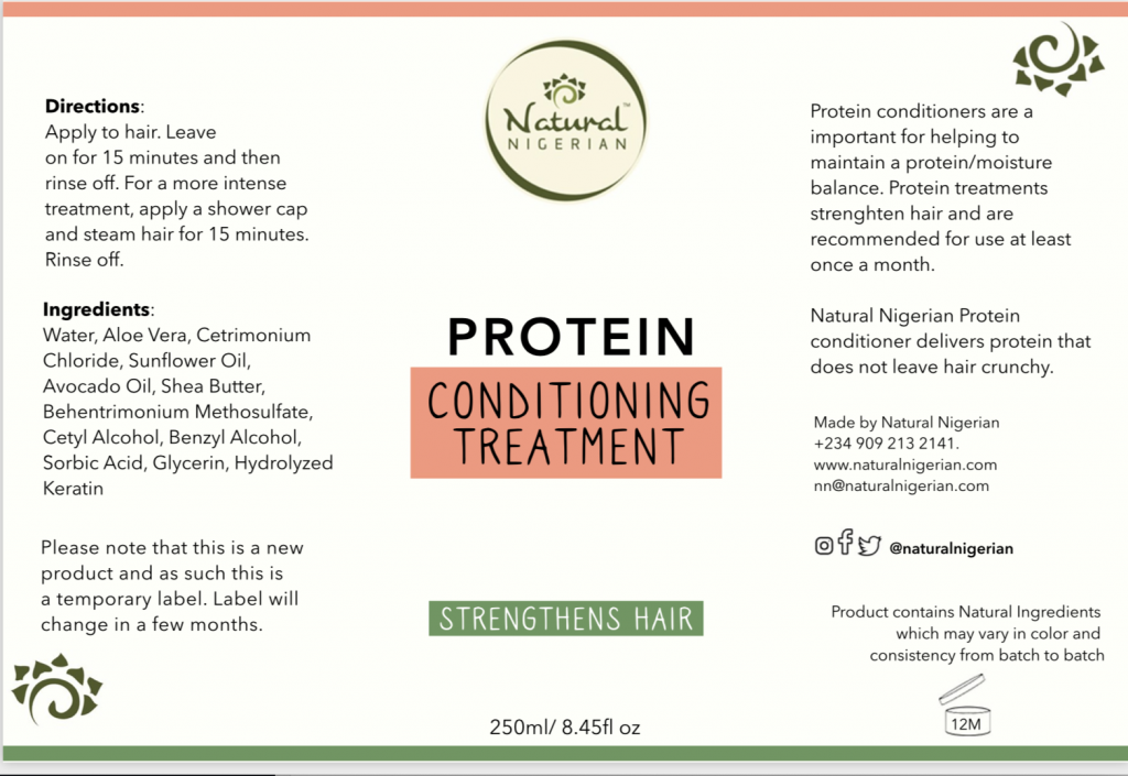 Protein treatment strength conditioner hair weak nigeria lagos